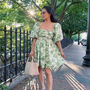 Abercrombie & Fitch Women's
Ruched Bodice Puff Sleeve Mini Dress